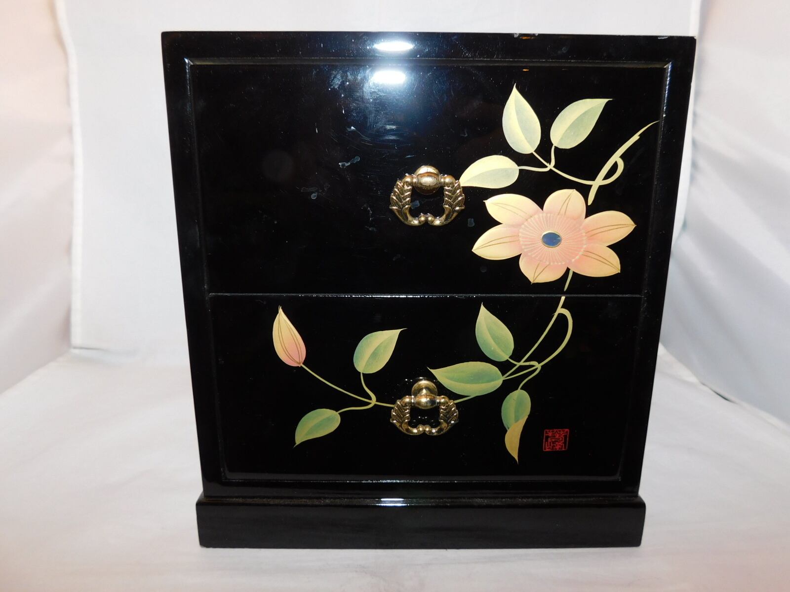 本金　手描　蒔絵　小引き出し 本金手描き蒔絵小引き出しURUSHI lacquer box | 春夏秋冬（しき