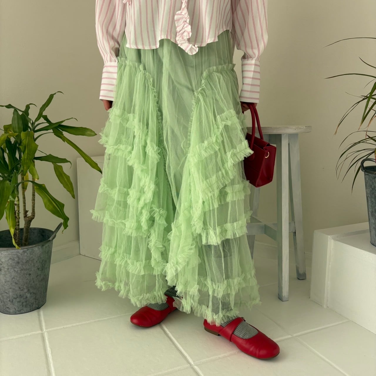 ボリュームティアードチュールスカート_LN03231 | lanan(ラナン)