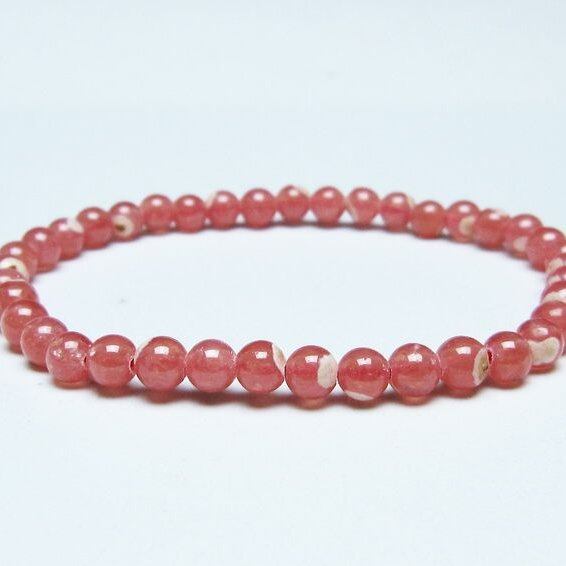 インカローズ ブレスレット 5mm ロードクロサイト ブレス 一点物 メール便可 [M便 1/10] 111-46632