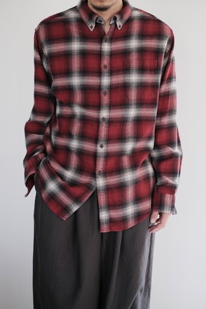 VINTAGE / Used Flannel Ombre Check Shirt