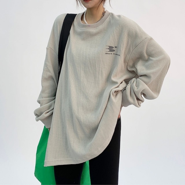 レタリングプリントバックスタイルロンT 2col R00810