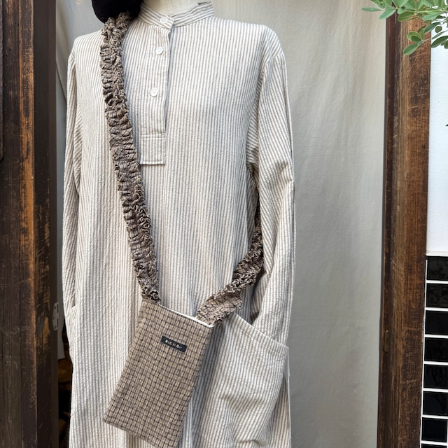 R&D.M.Co-/OLDMAN'S TAILOR オールドマンズテーラー　WILD BERRY GAUZE SHAWL / ワイルドベリーガーゼショール　#7770 flax