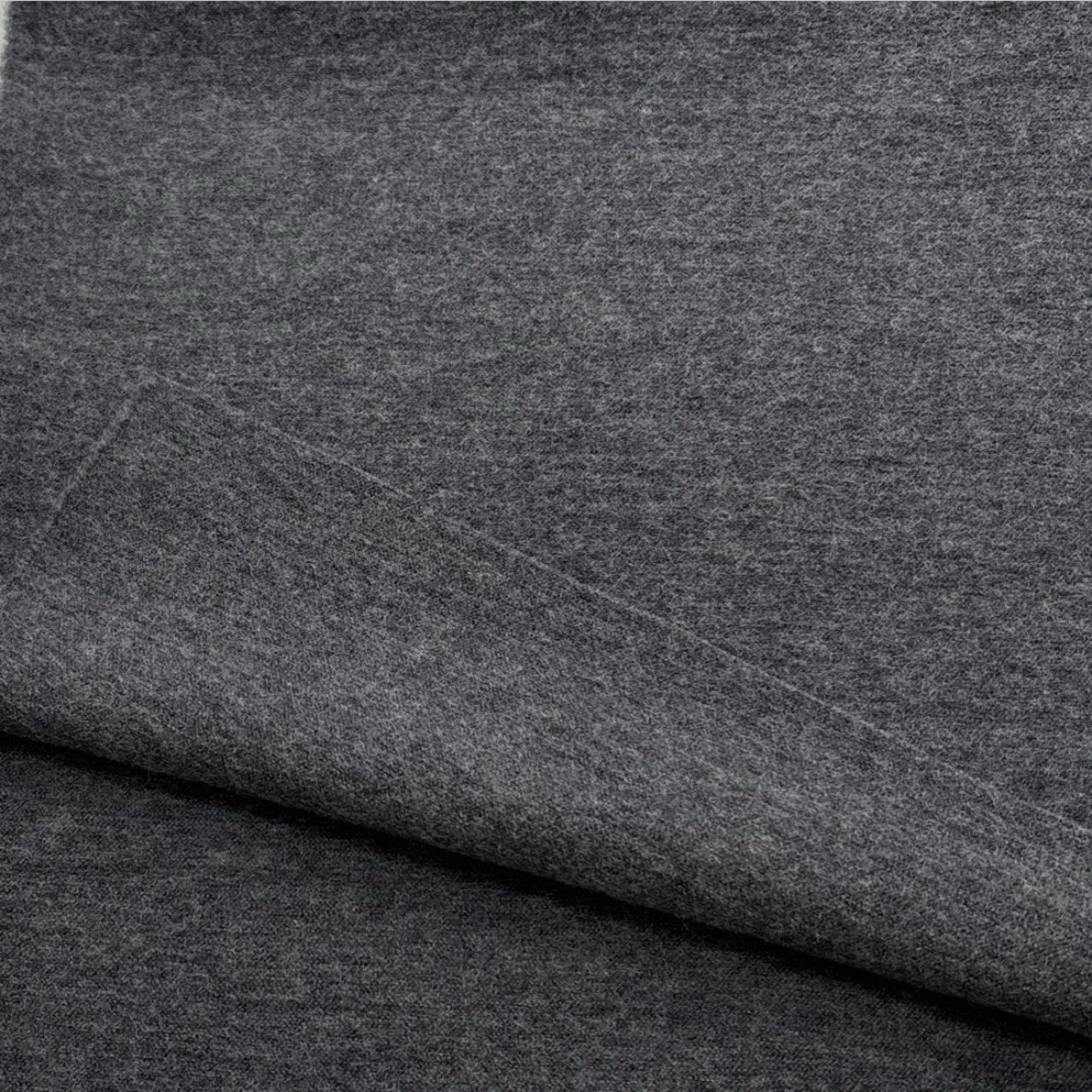 ★NY038◆2m◆ウール100%両面弱毛羽立ちニット生地◆チャコールグレー