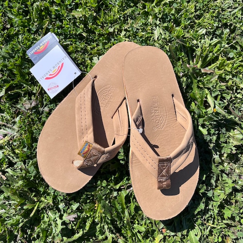 "Rainbow Sandals"Single Layer Classic Leather/ Sierra Brown/Sunset