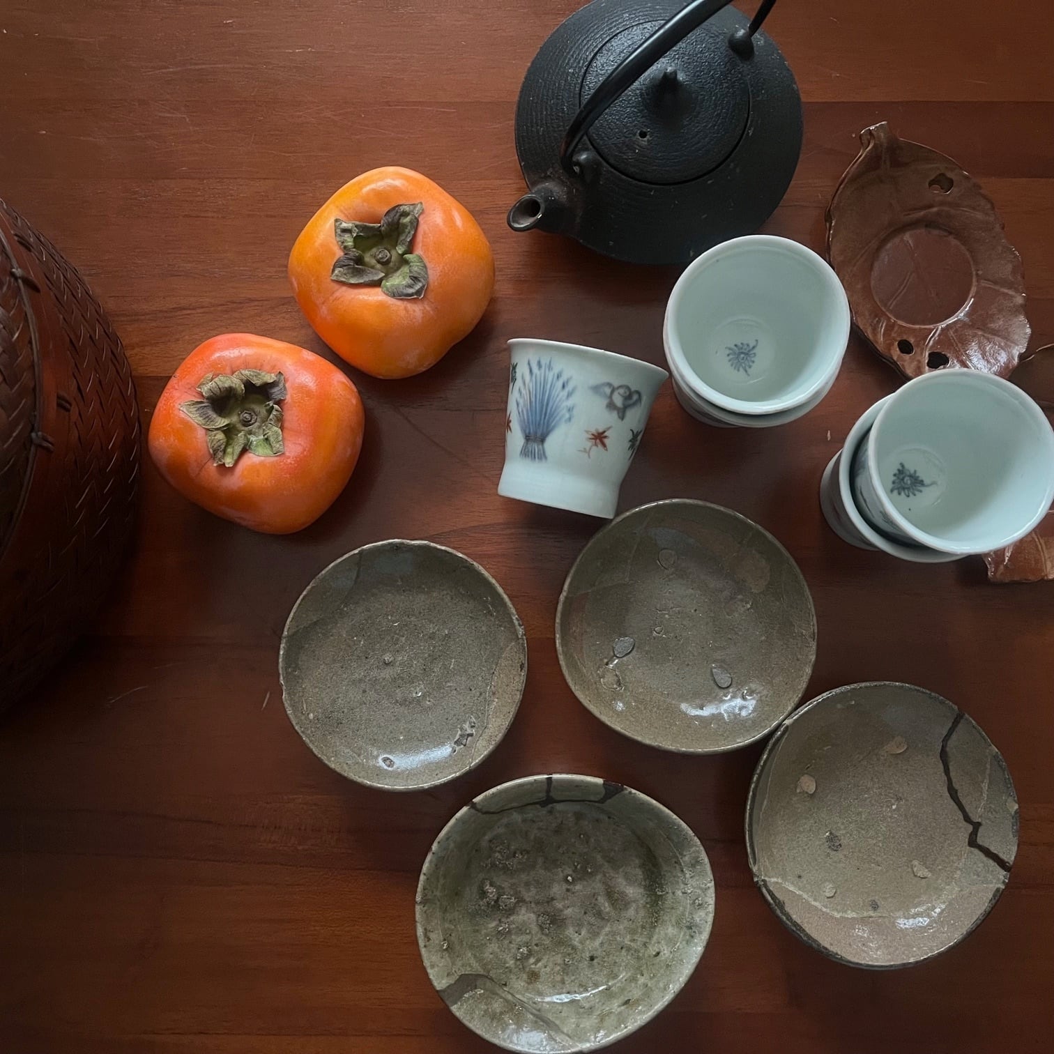 江戸中期】権現谷窯 唐津青手(呼び継ぎ)よびつぎ小皿 | 古美術 希