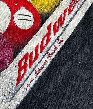 -Budweiser- Vintage 90s L Print T-shirt made in USA