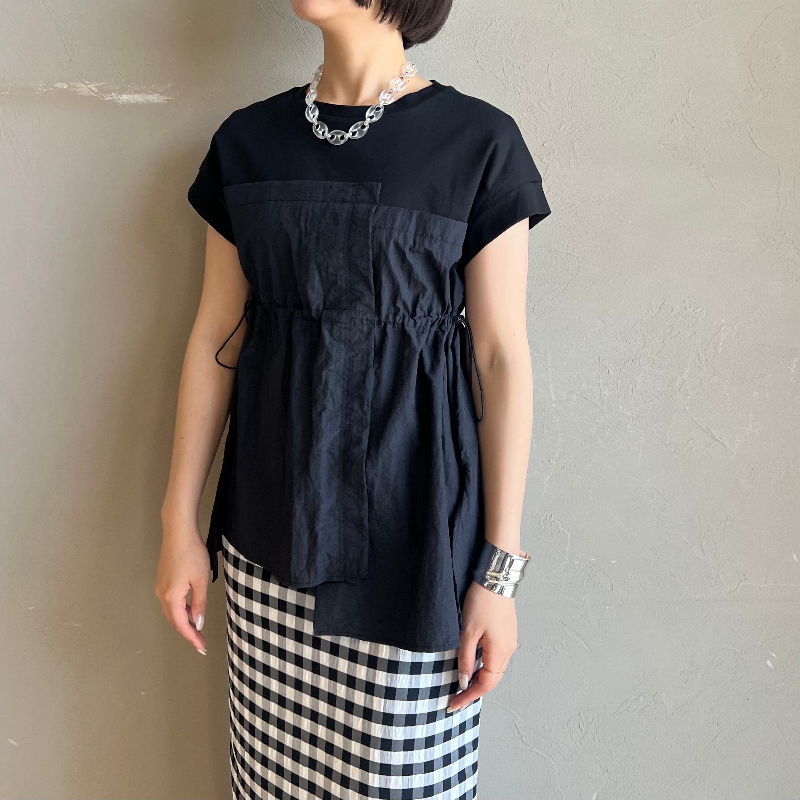 CYNICAL 】ビスチェ風異素材ドッキングプルオーバー | valance