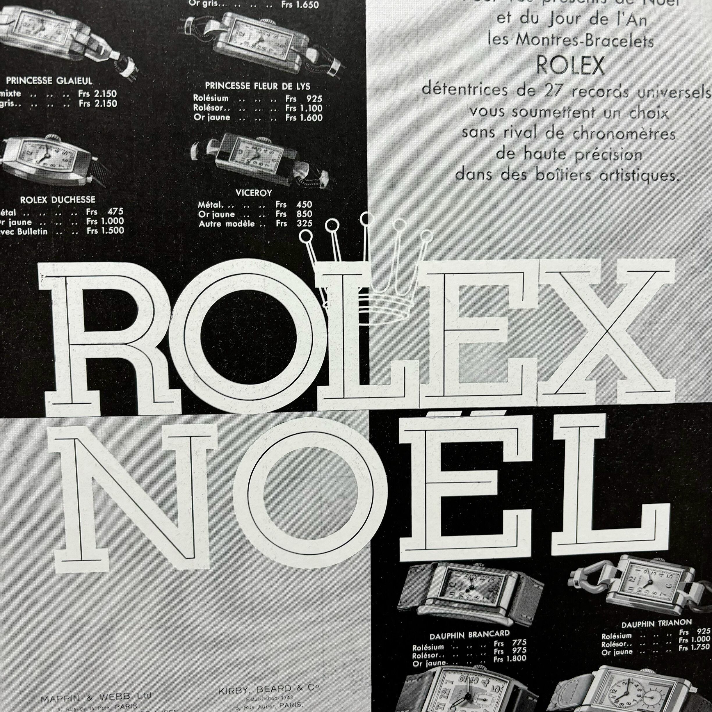 1935 広告＞Rolex ロレックス ポスター ヴィンテージ アートポスター