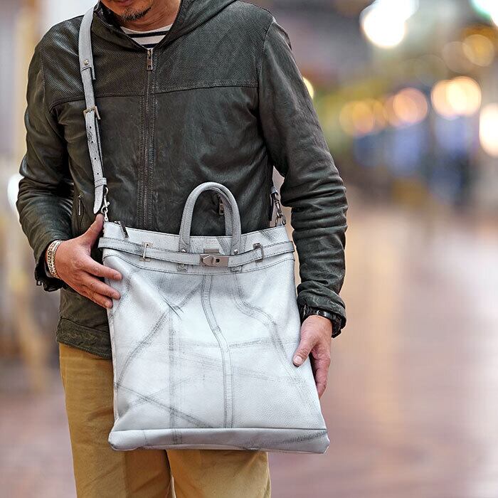 M.U.L. MUL069 helmet bag L ヘルメットバッグ L ダメージホワイト