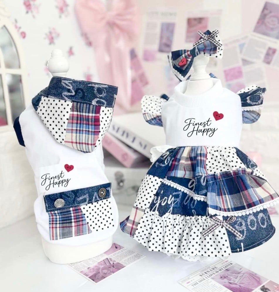 Candybuppie キャンディーブッピー 犬服ワンピース バレッタ付き キャンディーブッピー | dog select shop Ange【ドッグセレクト