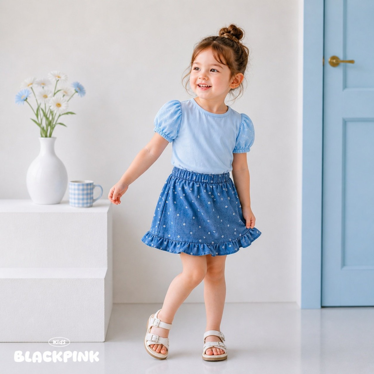 [BLACKPINK] Chiffon puff tee / [블랙핑크] 쉬폰퍼프티