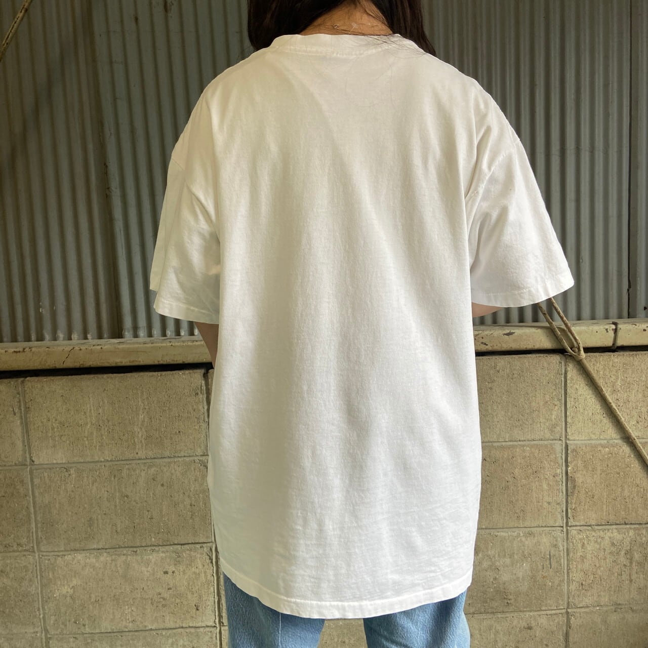90年代 USA製 WANDER WEAR スマイル ニコちゃん プリントTシャツ ...