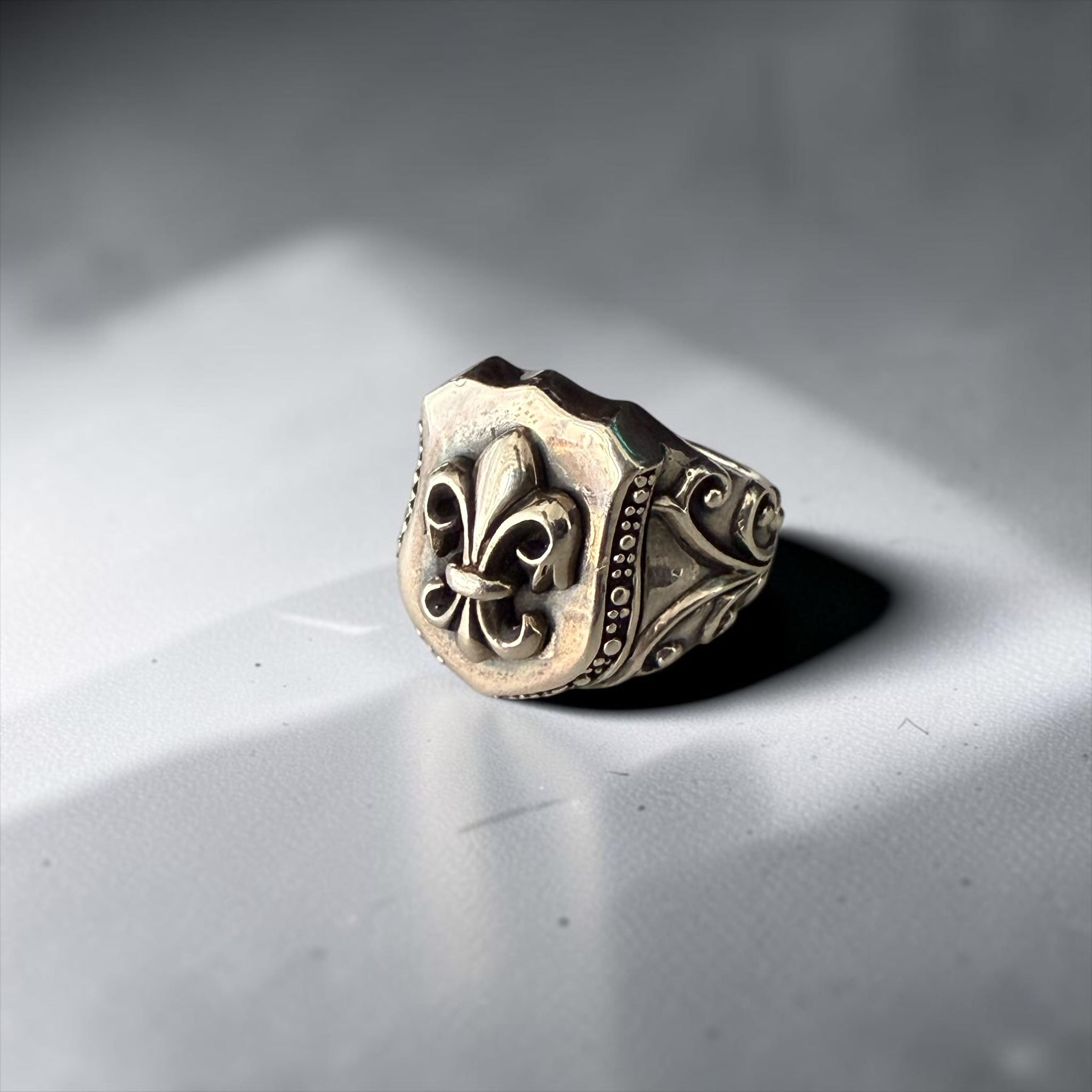 ♾vtg sterling collection♾ Lion emblem design ring size21号