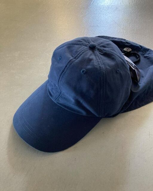 ネイビー：00s ADAMS アダムス ビル&ネック サンブロック キャップ