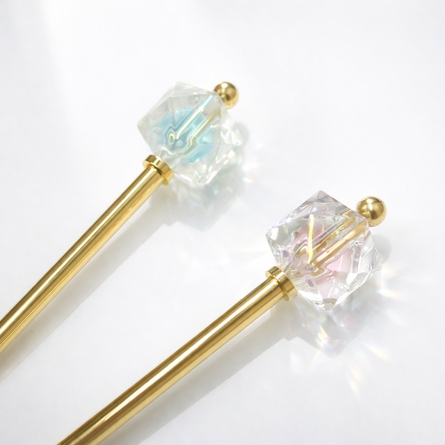 オーロラ虹色ゼリーのかんざし