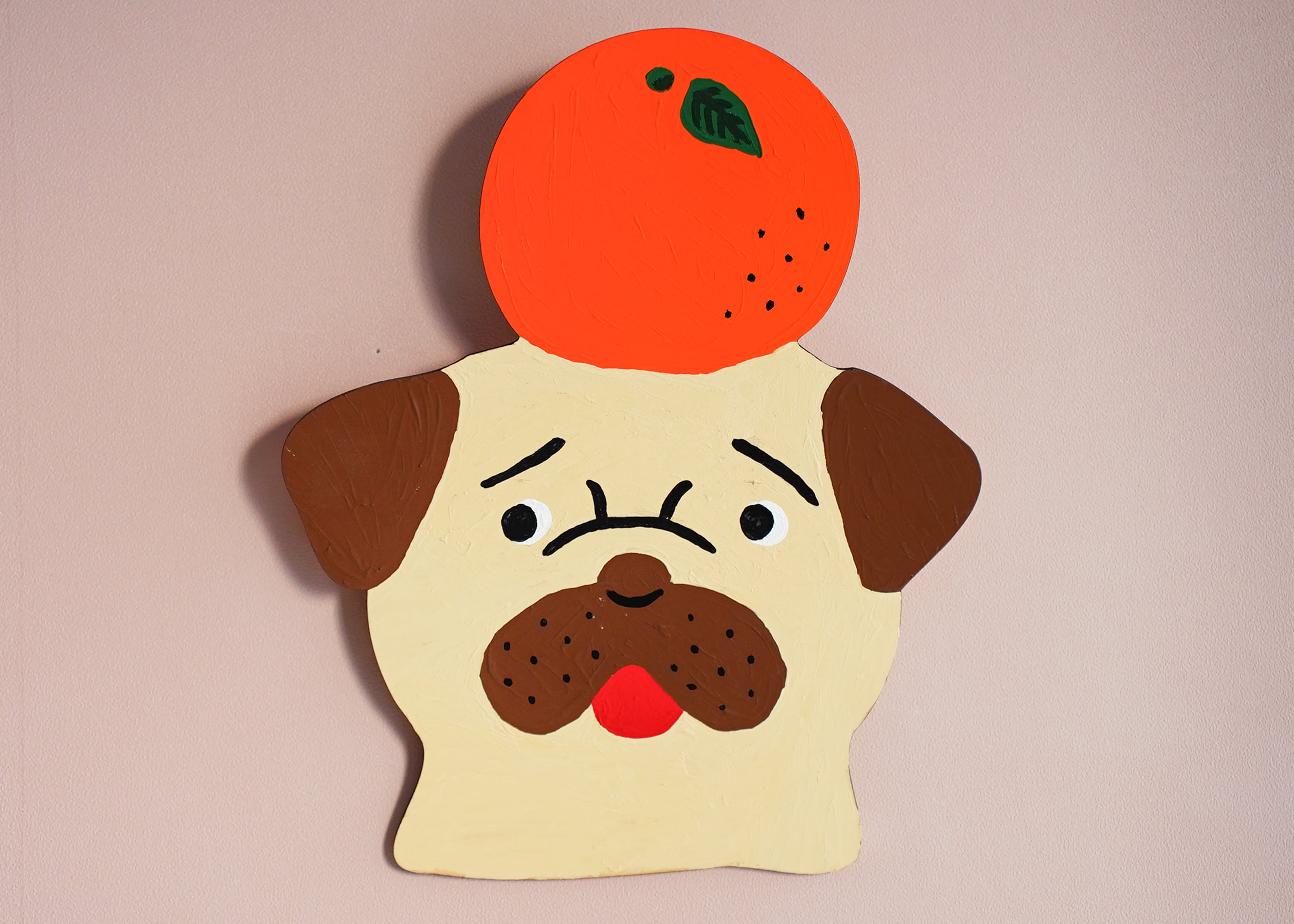 wood objet 原画 「みかんパグ」
