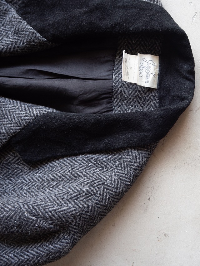 "Jaclyn Smith Classics" '90s vintage Tweed leather collared jacket