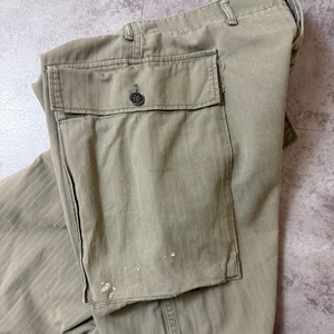 40's M-43 HBT Cargo Pants 13 Stars US.ARMY 40年代 カーゴパンツ 13スター アメリカ軍 コットン ミリタリー ヴィンテージ ビンテージ  TT2026-0024