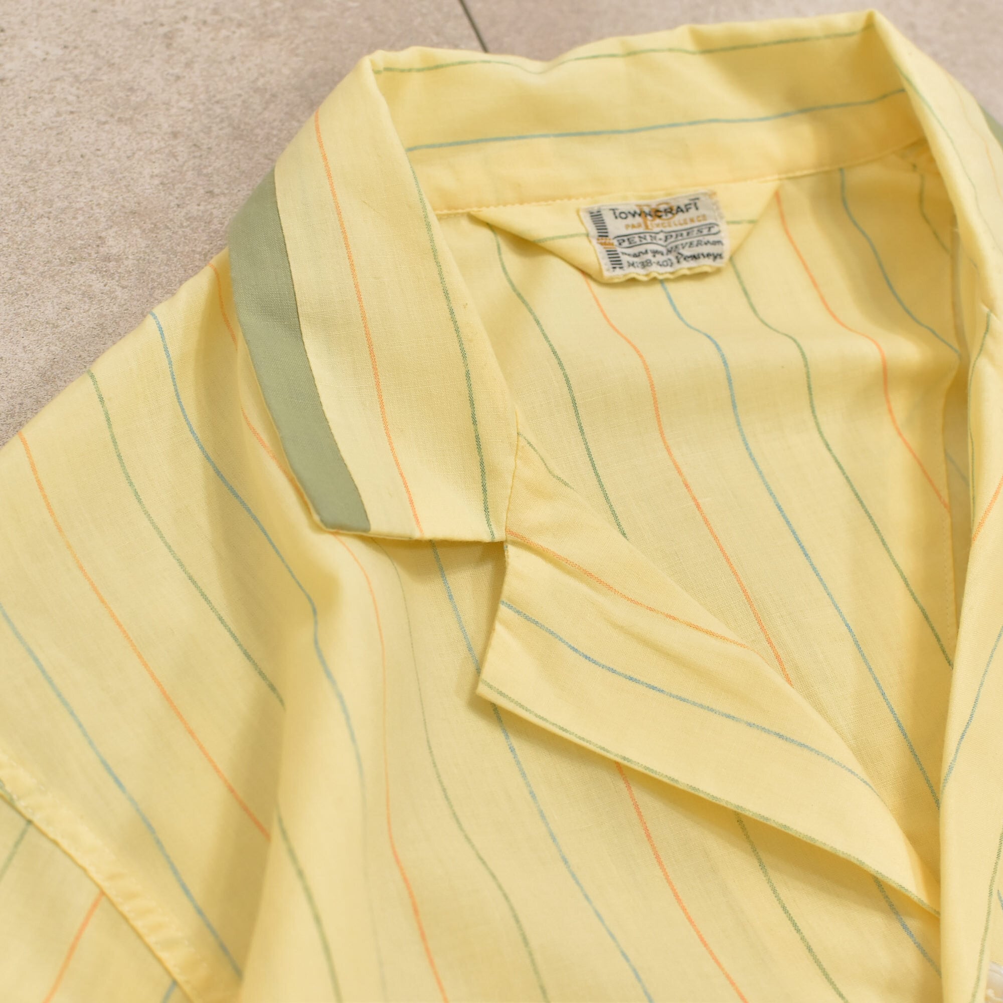 60s～ TOWN CRAFT stripe pajamas shirt | 古着屋 grin days memory