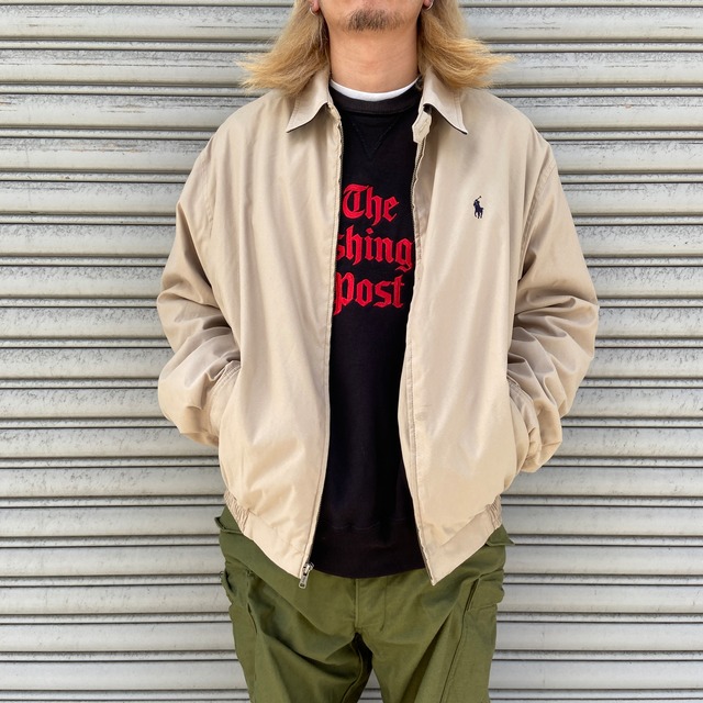 Ralph Lauren スウィングトップジャケット L ベージュ ポリエステル
