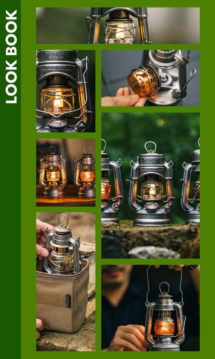 ThousWinds メモリーオイルランタン用 ホヤ ねじれグレー | OLIVE