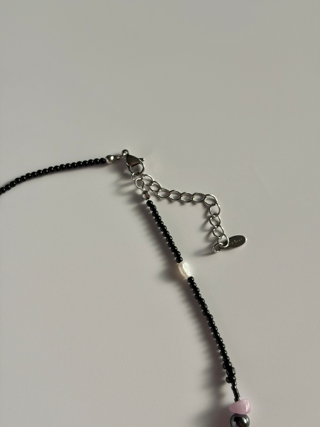 Black×Shell beads necklace［BZN45］