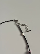 Black×Shell beads necklace［BZN45］