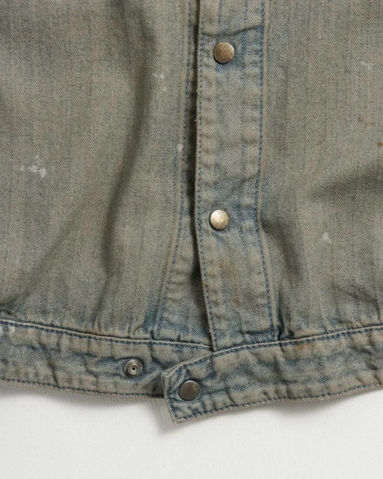 【 ANACHRONORM 】HERRINGBONE DENIM JACKET