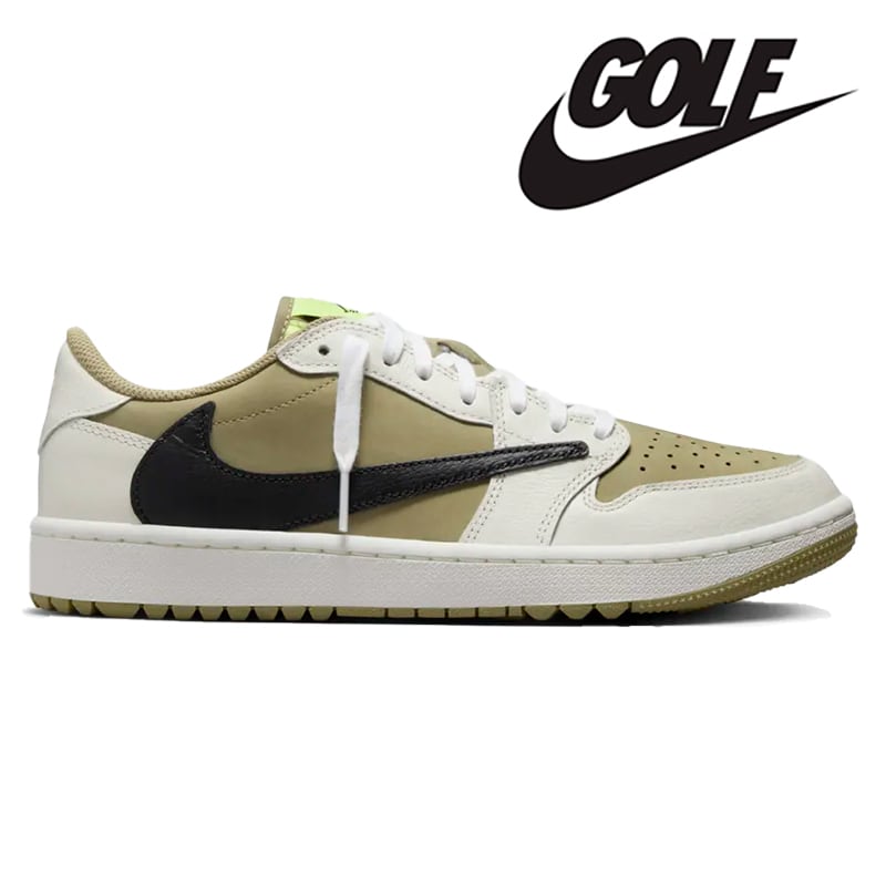 【超人気】NIKE AIR JORDAN 1 RETRO LOW GOLF × Travis Scott