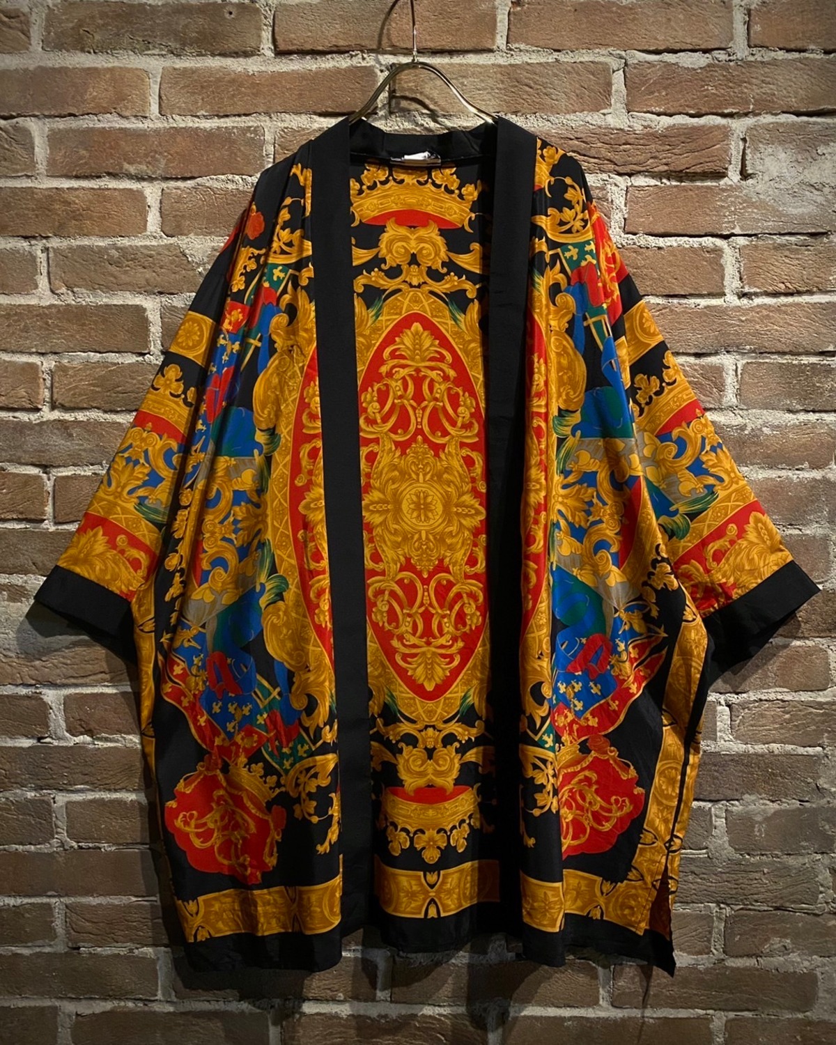 【Caka act3】Beautiful Scarf Pattern Vintage Loose S/S Haori Shirt | Caka ...