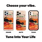 iPhoneケース 黒猫 ウッドベース 音楽｜コントラバス 北欧レトロ CAT024