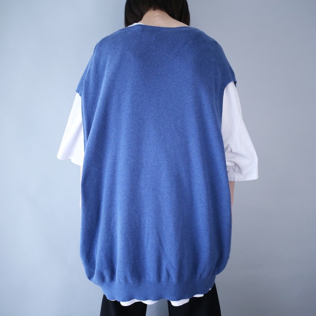 "Polo by Ralph Lauren" over silhouette blue knit vest