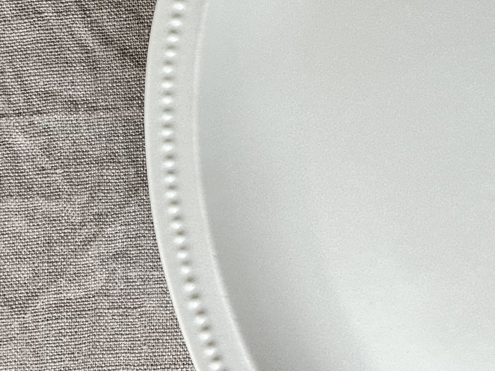 ドットリムプレート 約22cm【ホワイト・グレー・ネイビー】 | Kamani