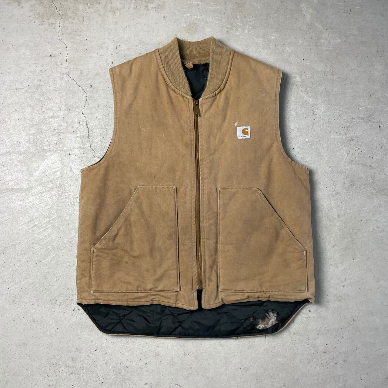 Carhartt ダック地ベスト キルティング ワークウェア カーハート.