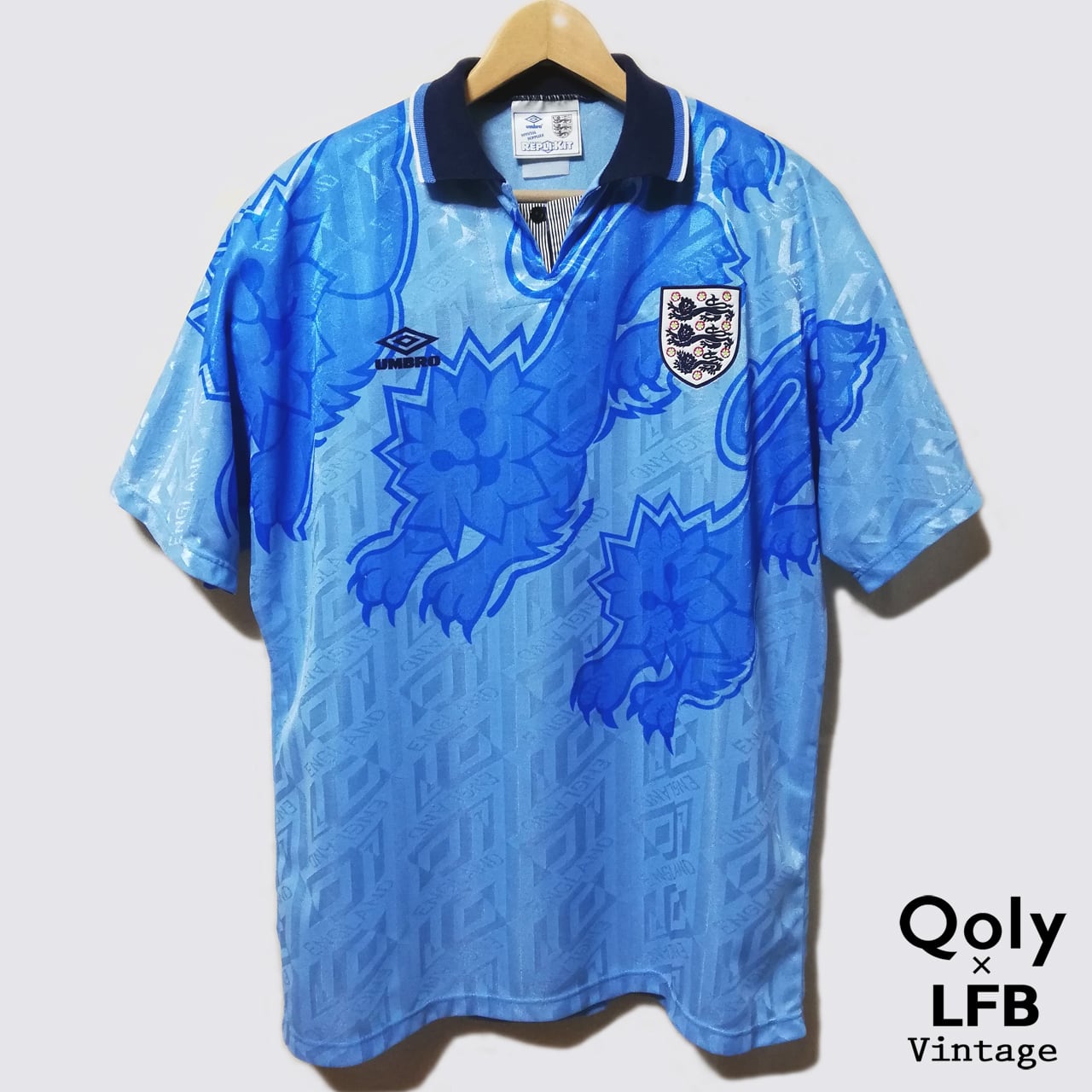 USED】イングランド代表 1992 Umbro サード半袖 ユニフォーム
