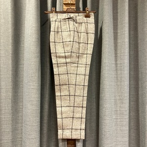 IGARASHI TROUSERS TWEED WINDOW PANE TROUSERS