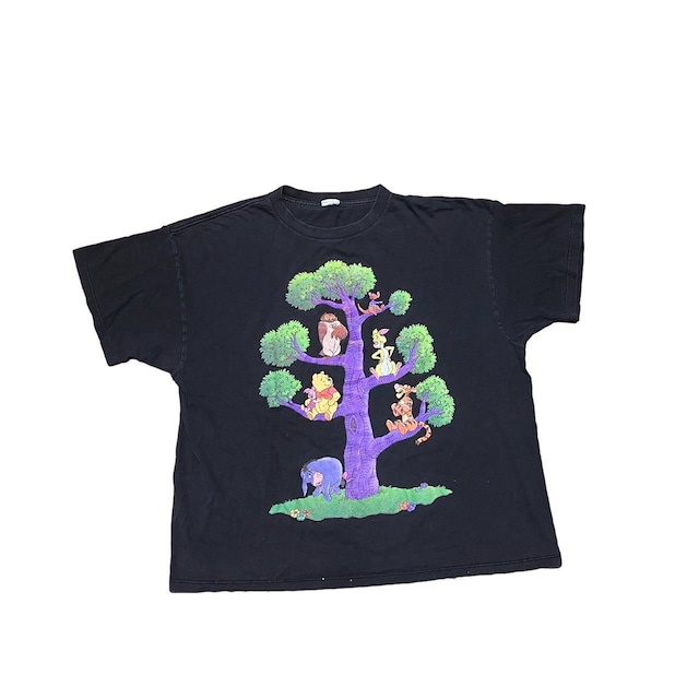 90S VINTAGE POOH PURPLE TREE LARGE SET FIT LIKE LARGE BLACK 5240