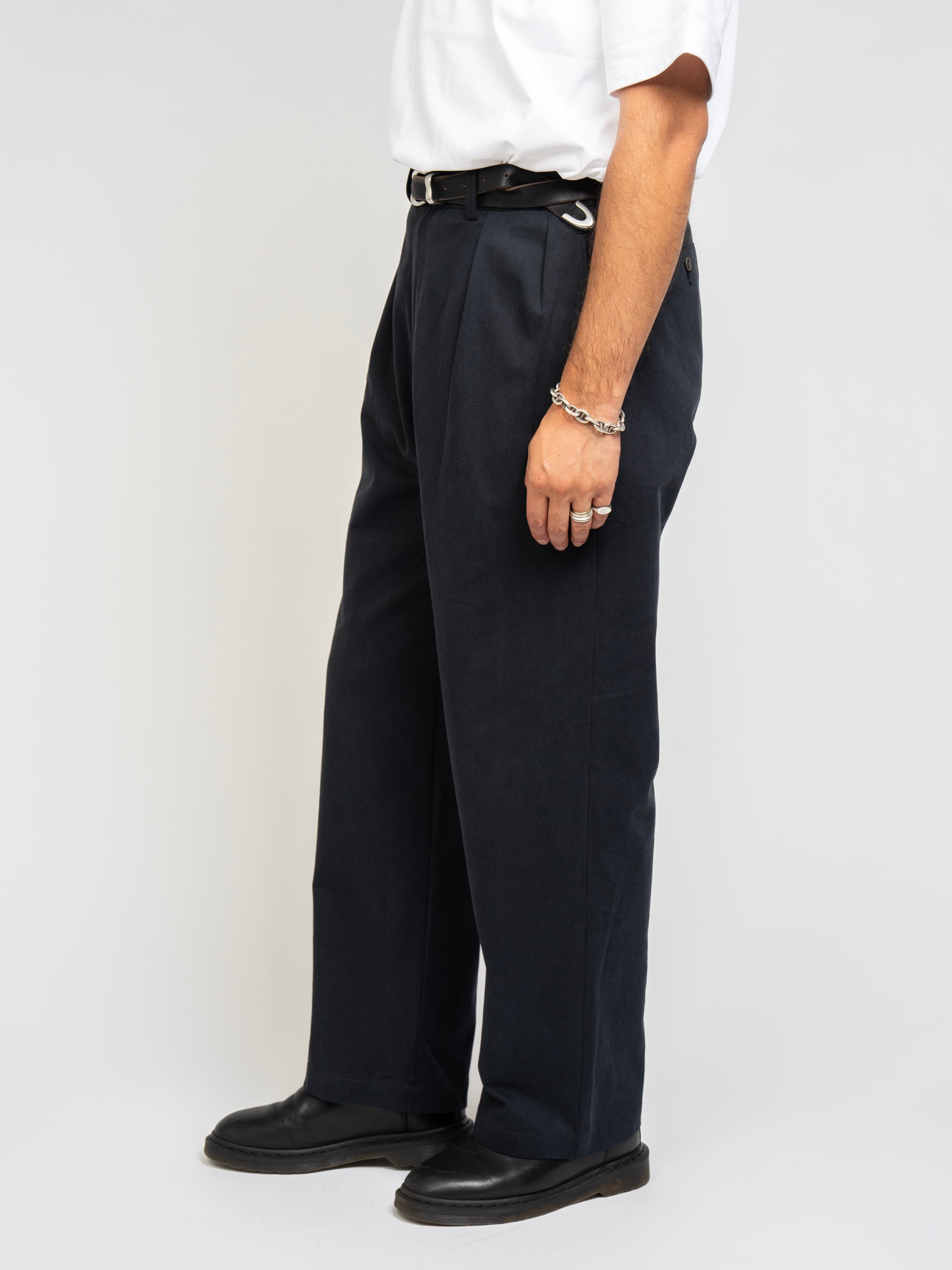 t*o様 Cotton 2tuck WashedChinoPants(black Cotton 2tuck Washed Chino Pants (black) | OVY
