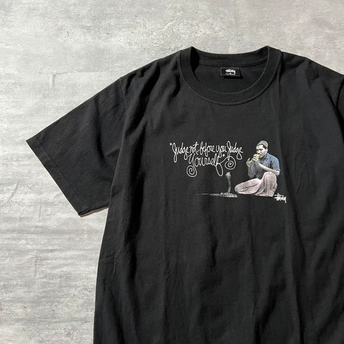 STUSSY / message T-shirt  size M