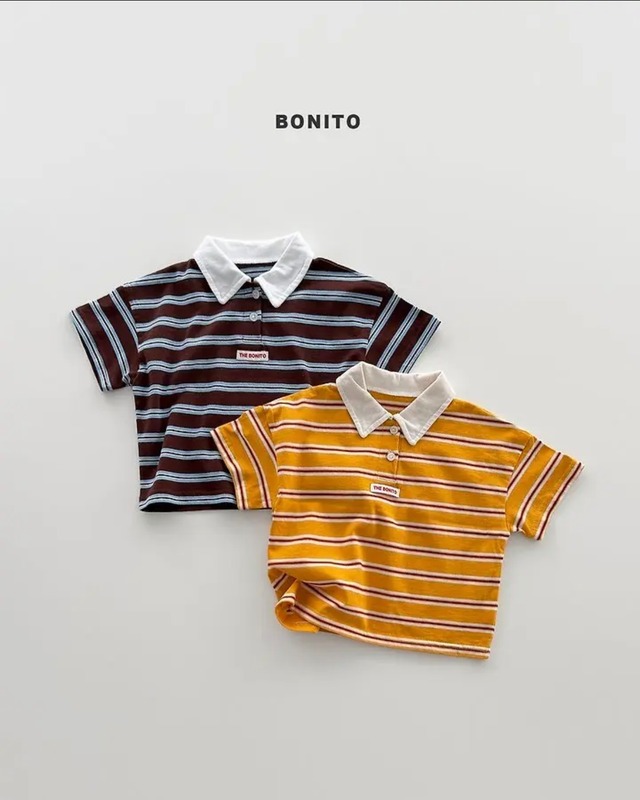 ストライプコッラーレT/BONITO