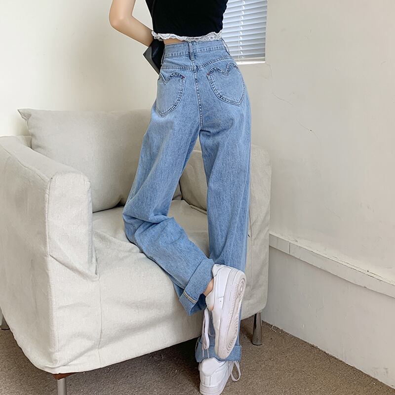 ウェストジーンズ サマー薄手パンツ ルーズ 夏物 スーパーモール93426222285