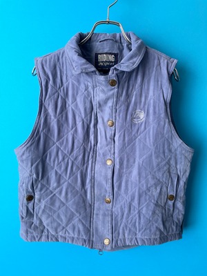 RIDING SPORTS padding vest suede feel