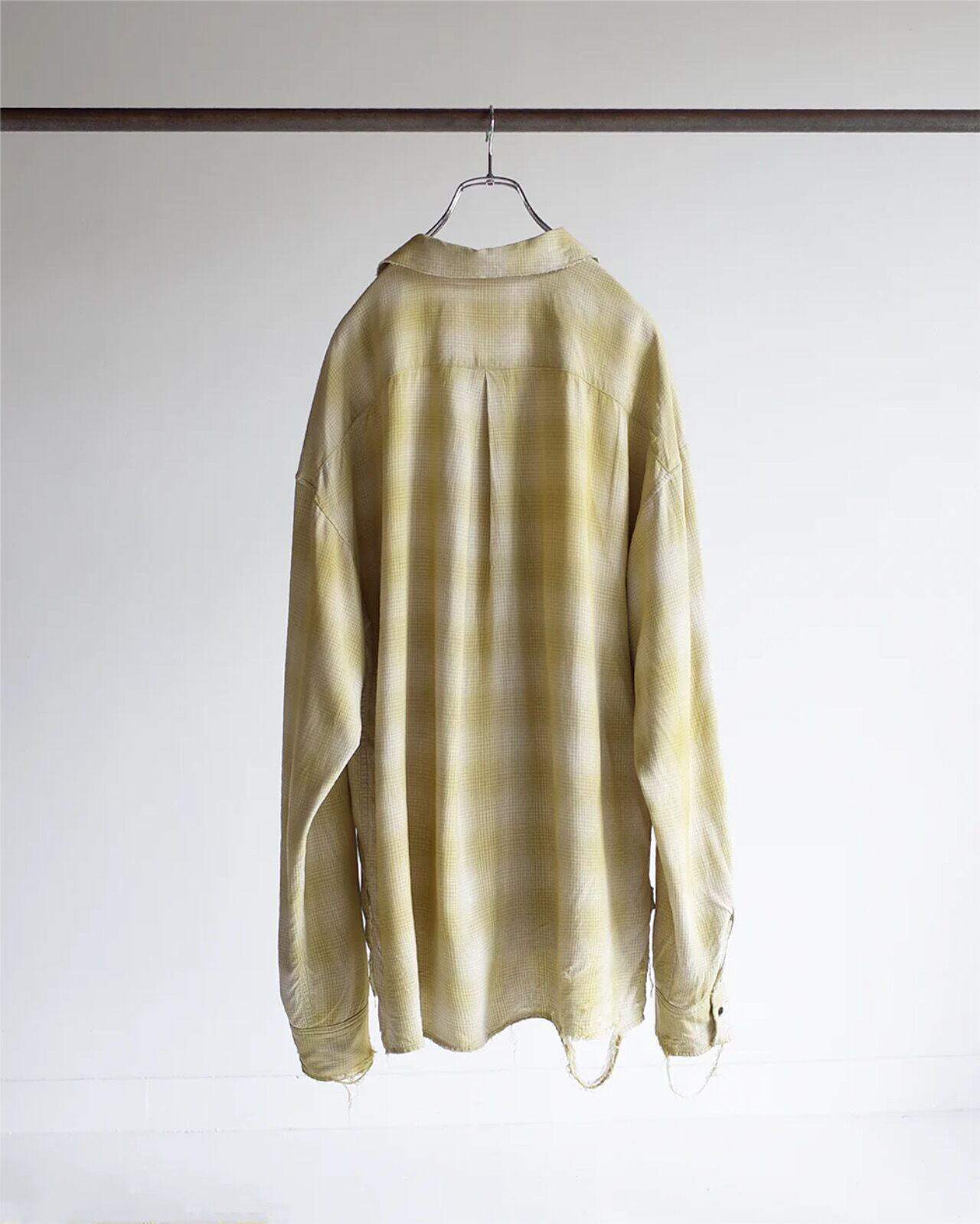 ANCELLM RAYON CHECK SHIRT (YELLOW) ANC-SH14 | IAAAM ONLINE STORE