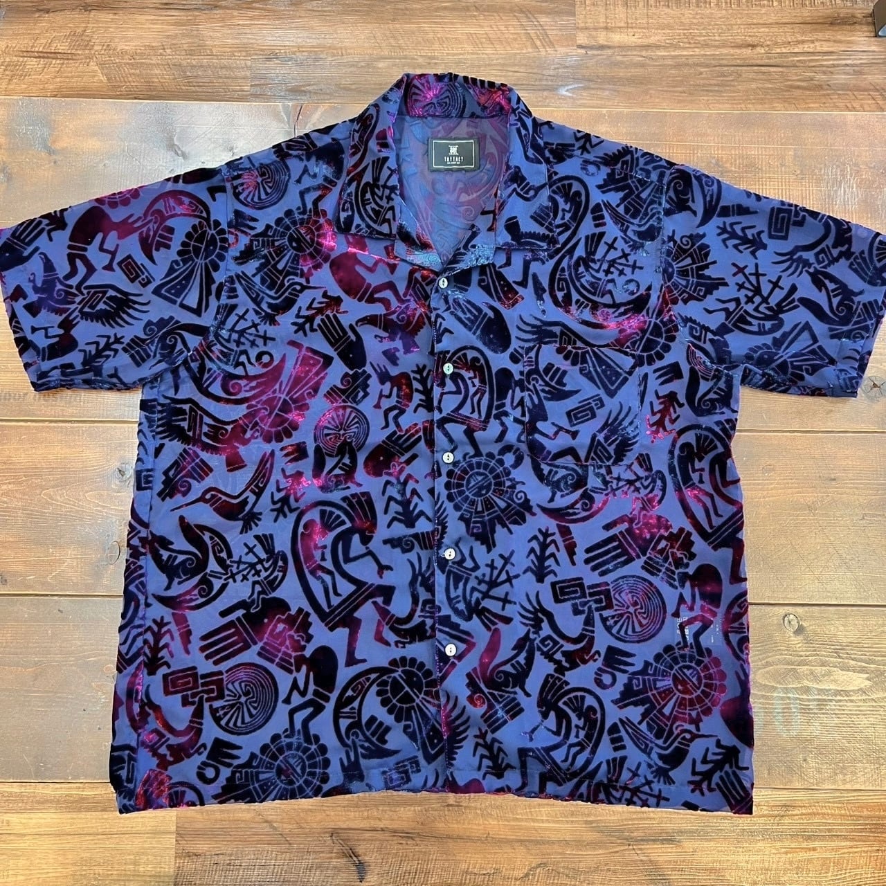 ツイタチ【TUITACI】VELVET KOKOPELLI SHIRTS(Navy) | BlueSunshineTrading