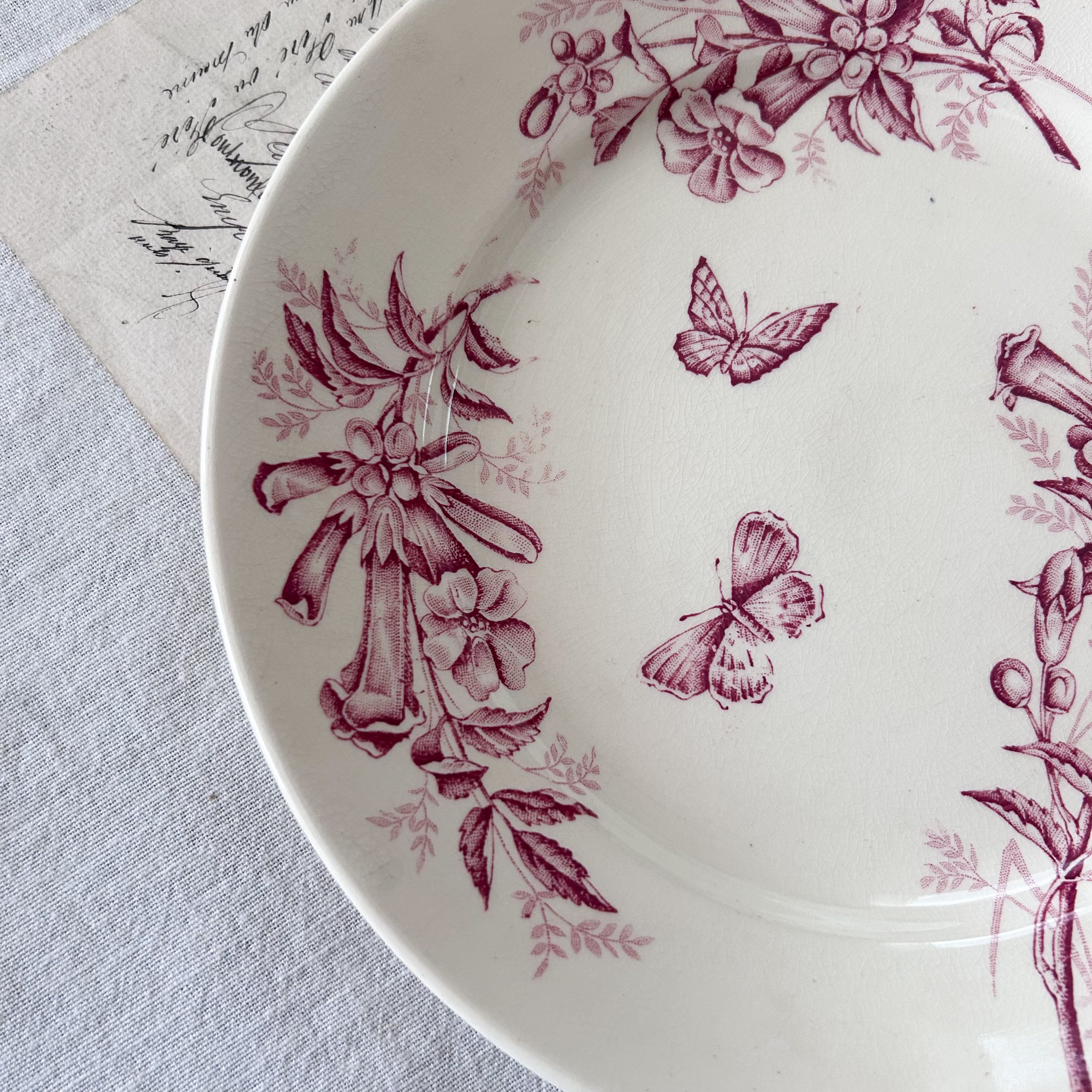 フランスアンティーク】 Badonviller（バドンヴィレ） JASMIN プレート