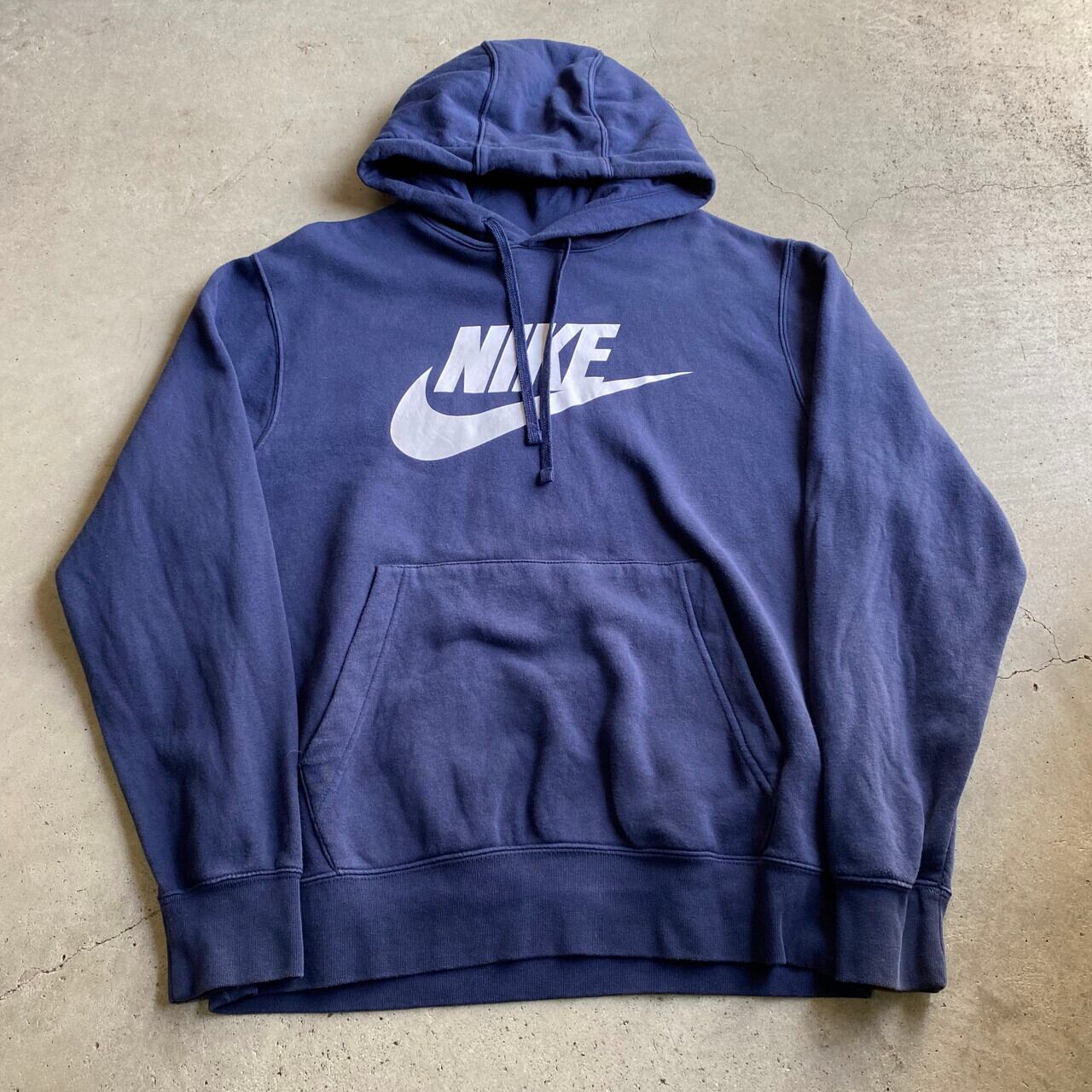 ナイキ カレッジスウェット ネイビー紺 ビッグロゴプリント M NIKE