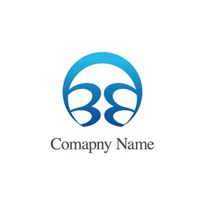 No67 2つのBのロゴ【B、青、グラデーション、シンプル、クール、企業、会社、建築、建設、製造、IT、WEB、ネット、テクノロジー】