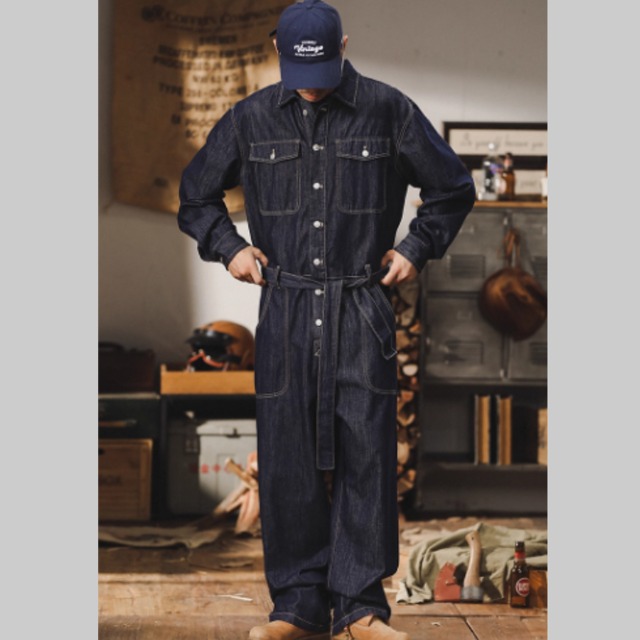 フロントボタン ワイドカバーオール 　G00231