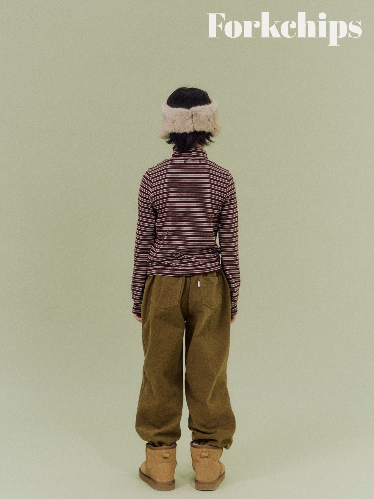 FORK CHIPS［取寄］school border turtleneck tee 26winter