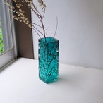 ブルーグリーンの渦の花瓶